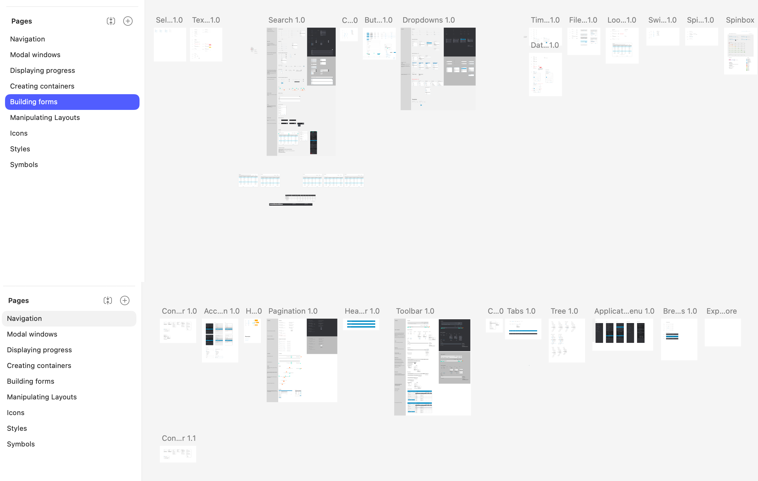 Components library evolution